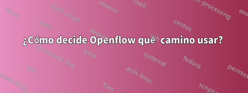 ¿Cómo decide Openflow qué camino usar?