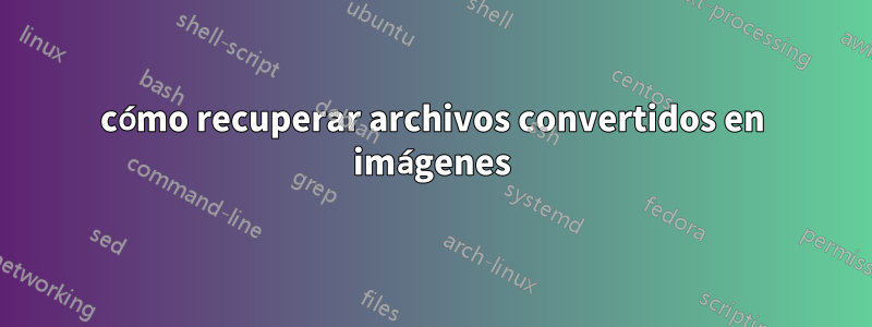 cómo recuperar archivos convertidos en imágenes