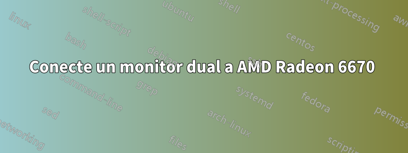 Conecte un monitor dual a AMD Radeon 6670