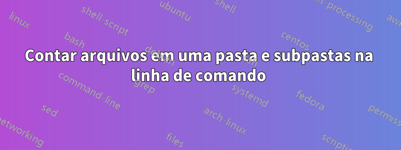 Contar arquivos em uma pasta e subpastas na linha de comando