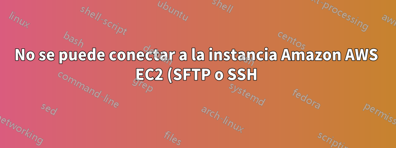 No se puede conectar a la instancia Amazon AWS EC2 (SFTP o SSH) en una nueva red