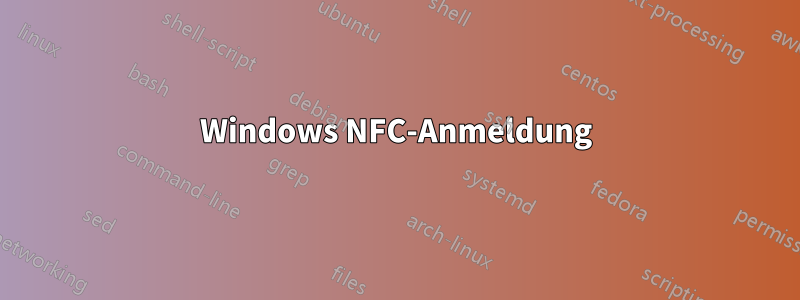 Windows NFC-Anmeldung