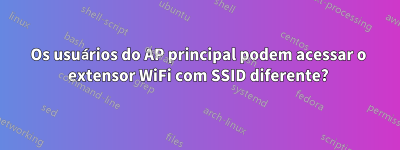 Os usuários do AP principal podem acessar o extensor WiFi com SSID diferente?