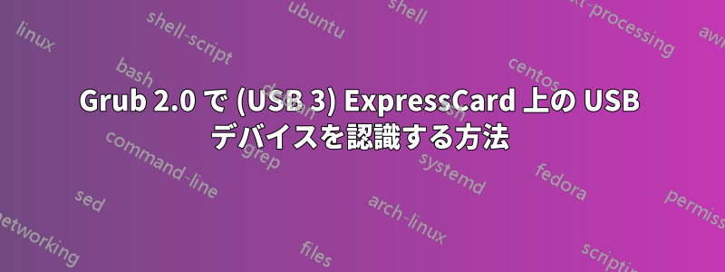 Grub 2.0 で (USB 3) ExpressCard 上の USB デバイスを認識する方法