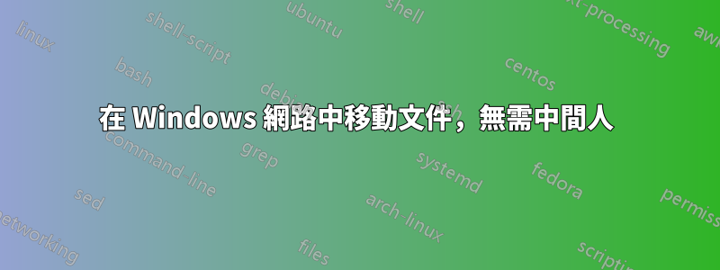 在 Windows 網路中移動文件，無需中間人