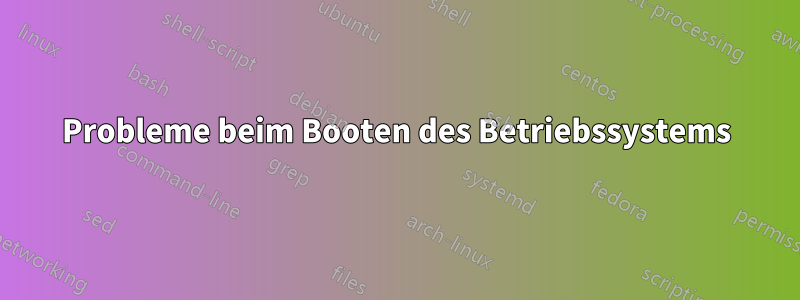 Probleme beim Booten des Betriebssystems