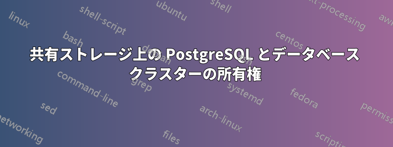 共有ストレージ上の PostgreSQL とデータベース クラスターの所有権