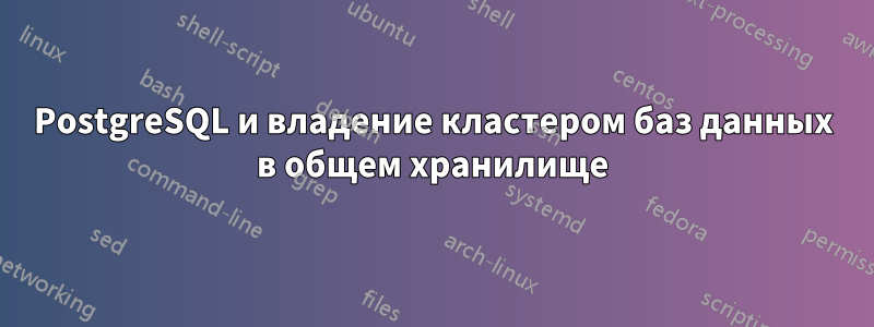 PostgreSQL и владение кластером баз данных в общем хранилище