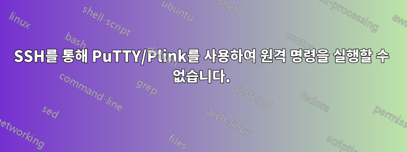 SSH를 통해 PuTTY/Plink를 사용하여 원격 명령을 실행할 수 없습니다.