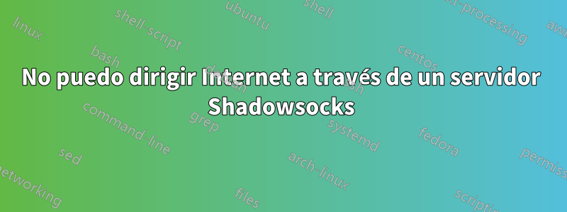 No puedo dirigir Internet a través de un servidor Shadowsocks