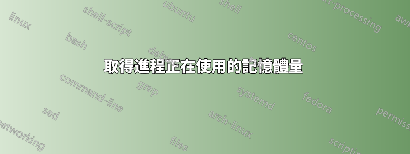 取得進程正在使用的記憶體量