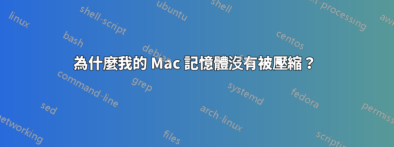 為什麼我的 Mac 記憶體沒有被壓縮？