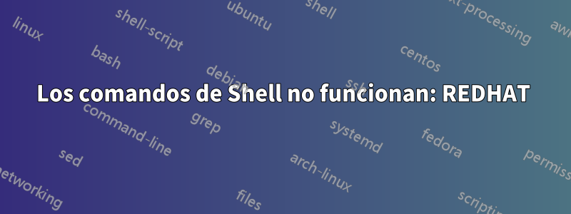 Los comandos de Shell no funcionan: REDHAT