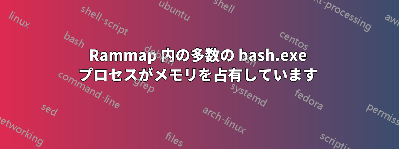 Rammap 内の多数の bash.exe プロセスがメモリを占有しています