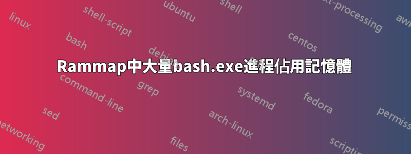 Rammap中大量bash.exe進程佔用記憶體