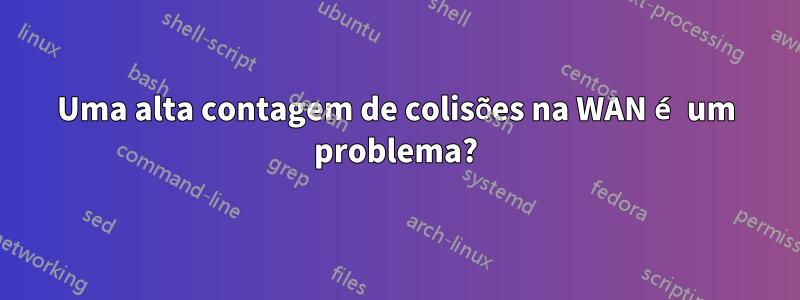 Uma alta contagem de colisões na WAN é um problema?