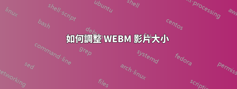 如何調整 WEBM 影片大小