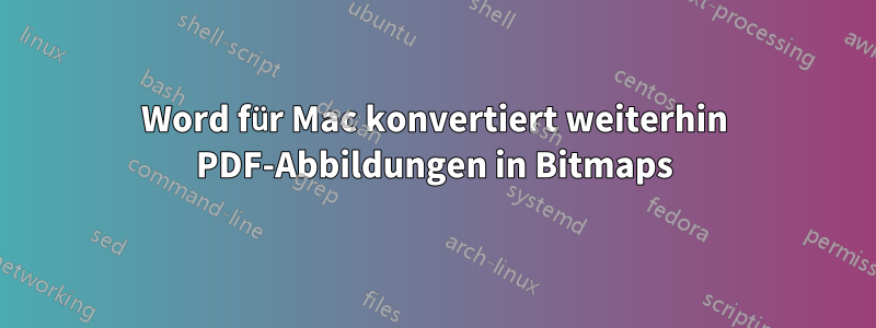 Word für Mac konvertiert weiterhin PDF-Abbildungen in Bitmaps