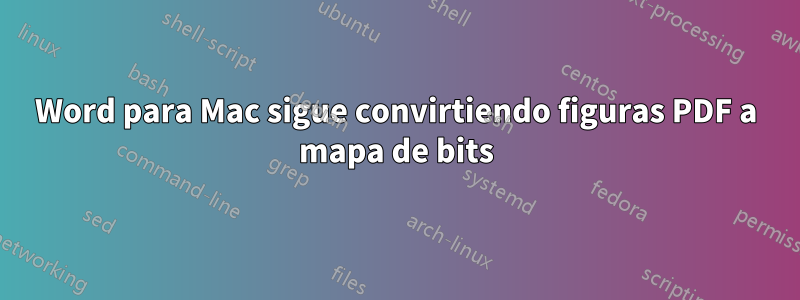 Word para Mac sigue convirtiendo figuras PDF a mapa de bits