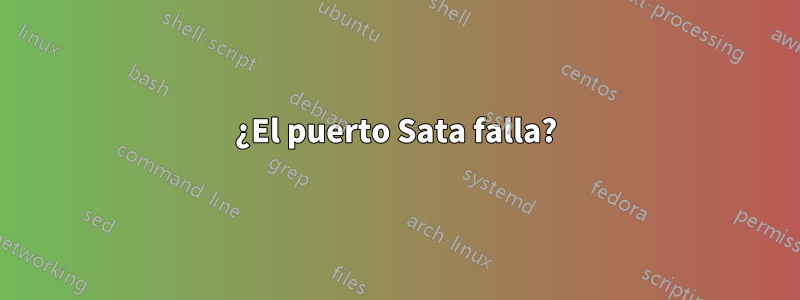 ¿El puerto Sata falla?