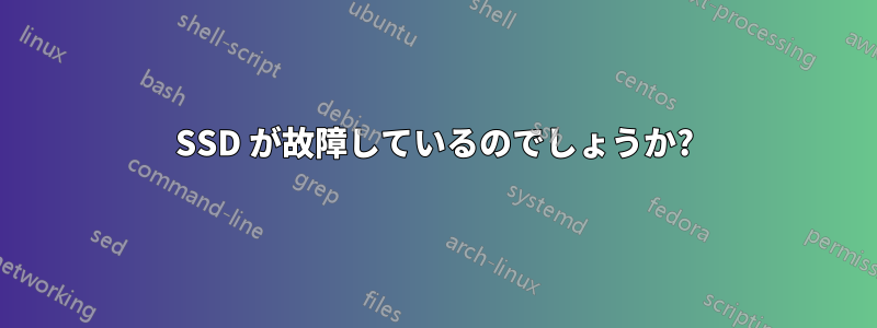 SSD が故障しているのでしょうか?