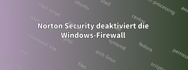 Norton Security deaktiviert die Windows-Firewall