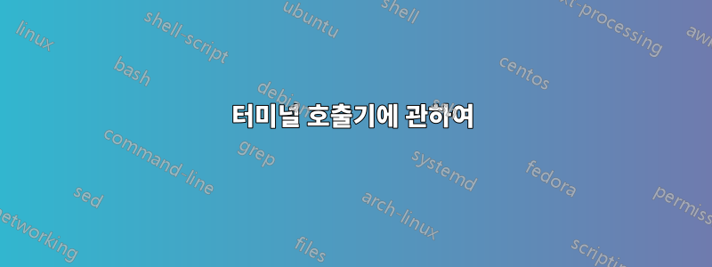 터미널 호출기에 관하여