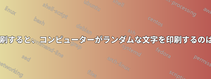 5 ページ以上印刷すると、コンピューターがランダムな文字を印刷するのはなぜですか?