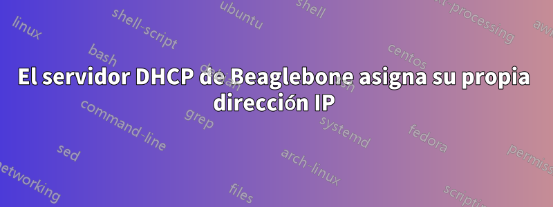 El servidor DHCP de Beaglebone asigna su propia dirección IP