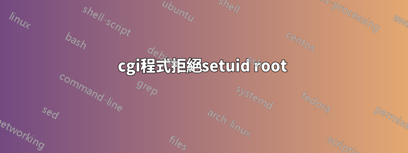 cgi程式拒絕setuid root