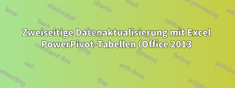 Zweiseitige Datenaktualisierung mit Excel PowerPivot-Tabellen (Office 2013)