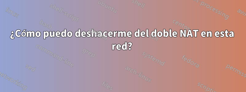 ¿Cómo puedo deshacerme del doble NAT en esta red?