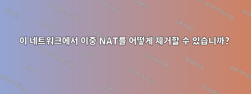 이 네트워크에서 이중 NAT를 어떻게 제거할 수 있습니까?