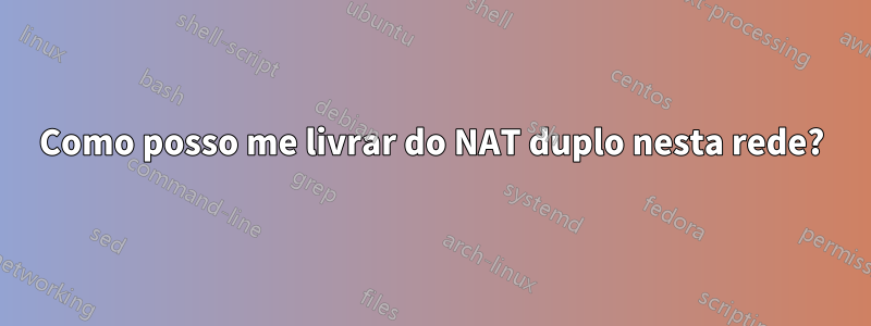 Como posso me livrar do NAT duplo nesta rede?
