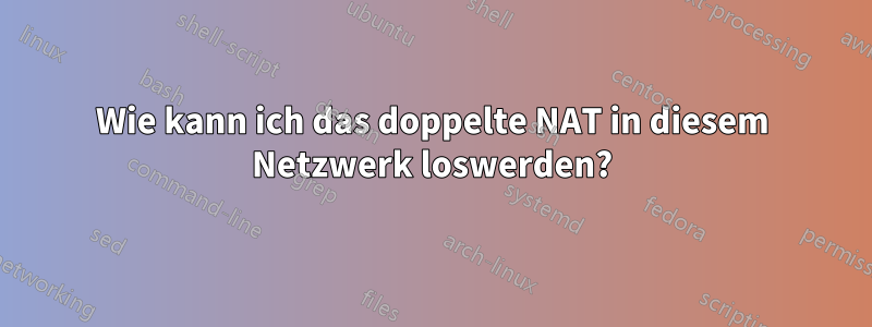 Wie kann ich das doppelte NAT in diesem Netzwerk loswerden?