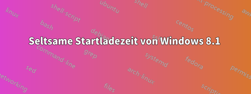 Seltsame Startladezeit von Windows 8.1