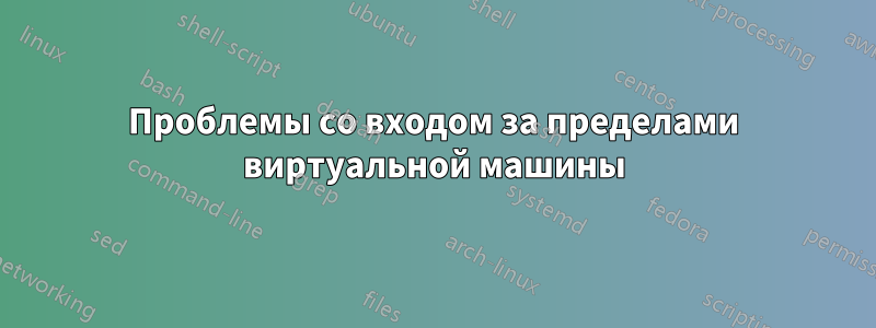 Проблемы со входом за пределами виртуальной машины