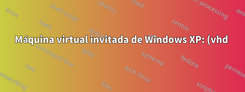 Máquina virtual invitada de Windows XP: (vhd) No muestra ninguna visualización en modo normal, está bien en modo seguro
