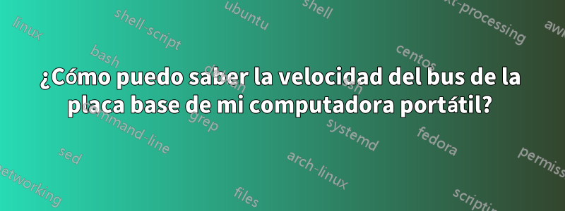 ¿Cómo puedo saber la velocidad del bus de la placa base de mi computadora portátil?