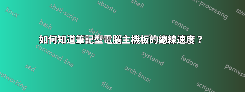 如何知道筆記型電腦主機板的總線速度？