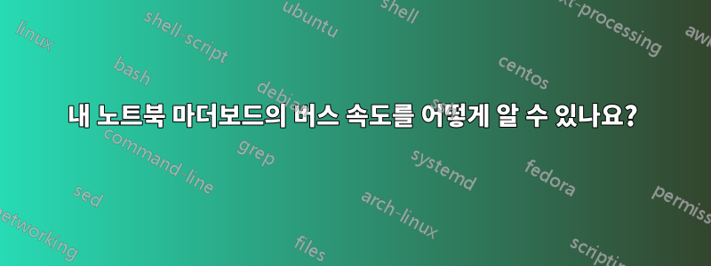 내 노트북 ​​마더보드의 버스 속도를 어떻게 알 수 있나요?