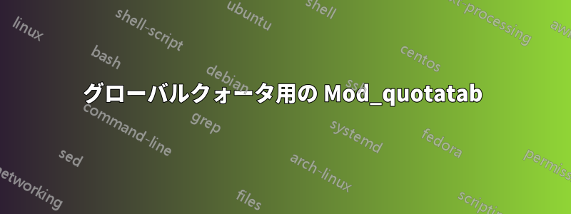 グローバルクォータ用の Mod_quotatab