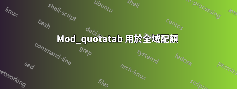 Mod_quotatab 用於全域配額