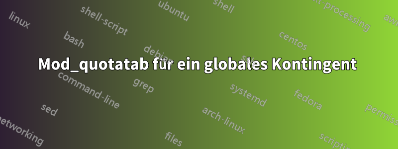 Mod_quotatab für ein globales Kontingent