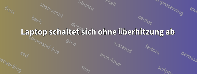 Laptop schaltet sich ohne Überhitzung ab