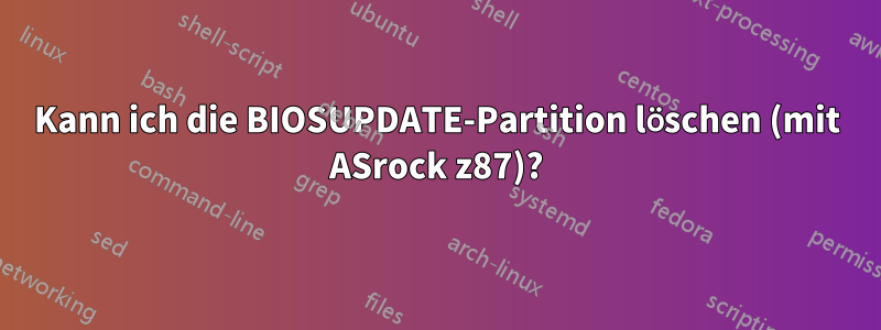 Kann ich die BIOSUPDATE-Partition löschen (mit ASrock z87)?