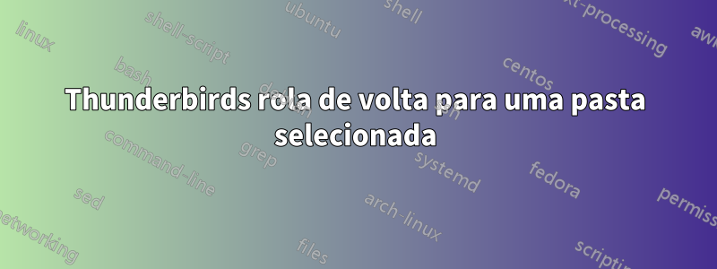 Thunderbirds rola de volta para uma pasta selecionada