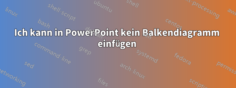 Ich kann in PowerPoint kein Balkendiagramm einfügen