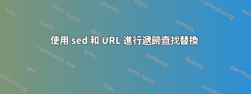 使用 sed 和 URL 進行遞歸查找替換
