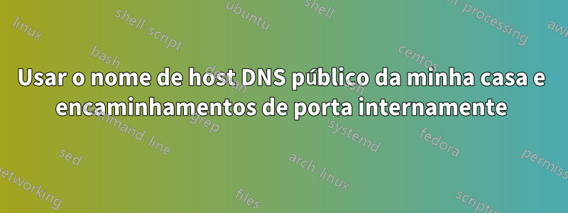 Usar o nome de host DNS público da minha casa e encaminhamentos de porta internamente